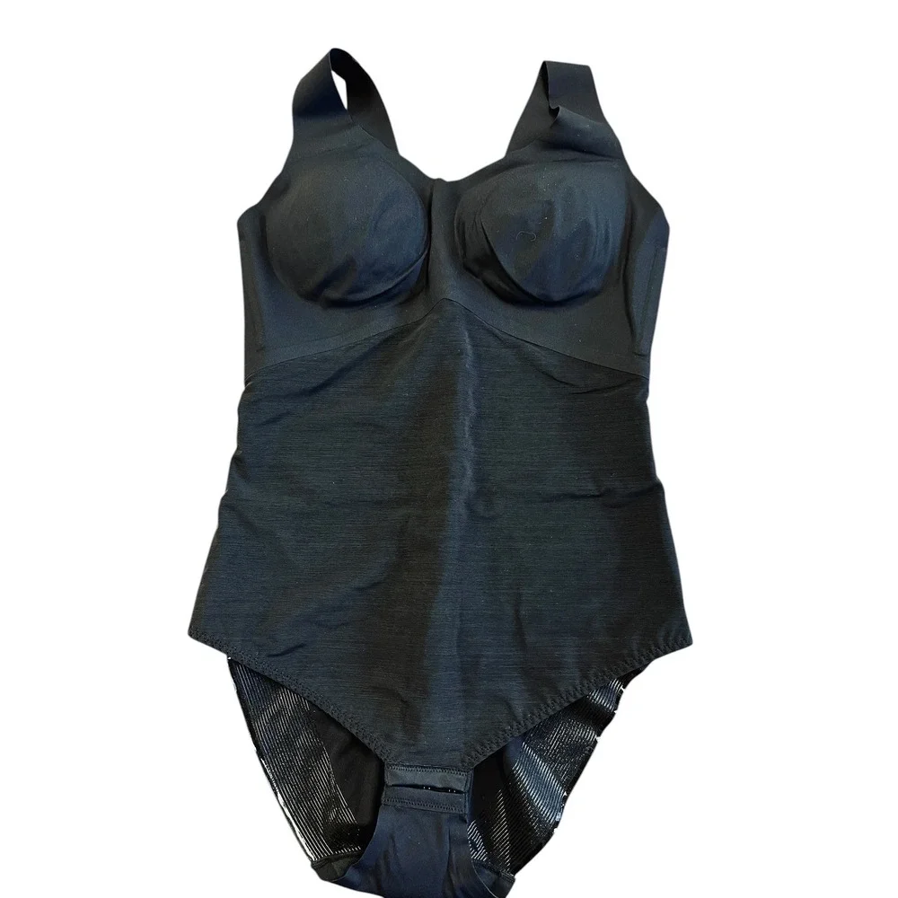 Honeylove LiftWear Tank Bodysuit Sz XL Black Shapewear Sculpting Smoothing